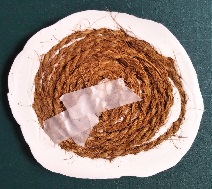 粘土の試作品 麻紐入り内側
